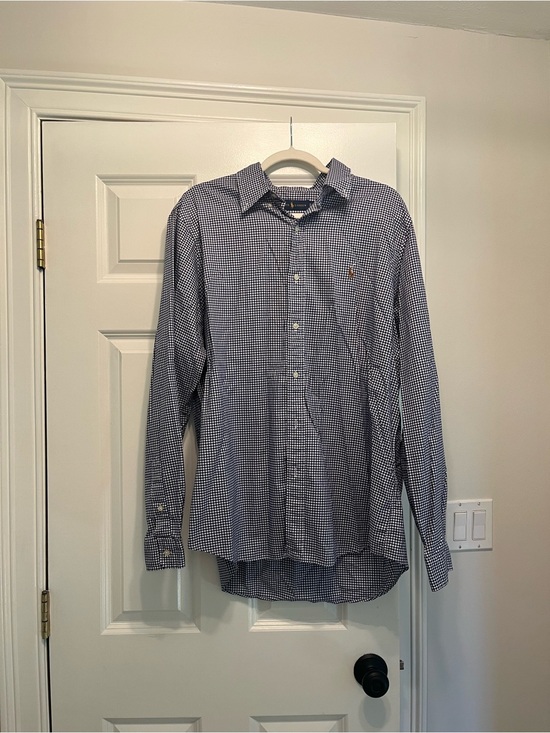 Ralph Lauren Other - Ralph Lauren Navy and White Mini Gingham Button-Down Shirt